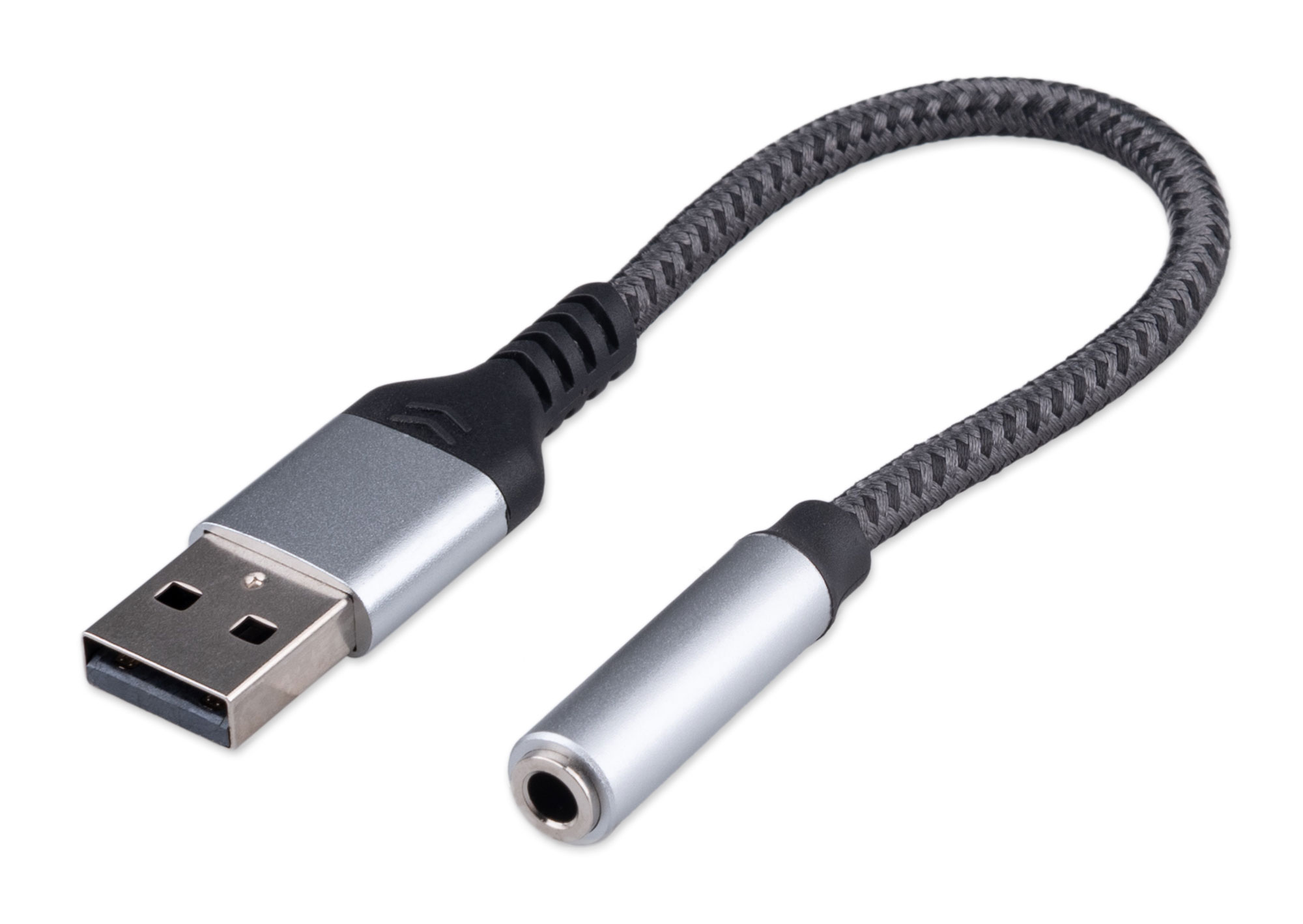 Кабель-переходник (адаптер) USB(Am) Jack 3.5mm(F), 15 см, Cablexpert CCA-UM3.5F-AL