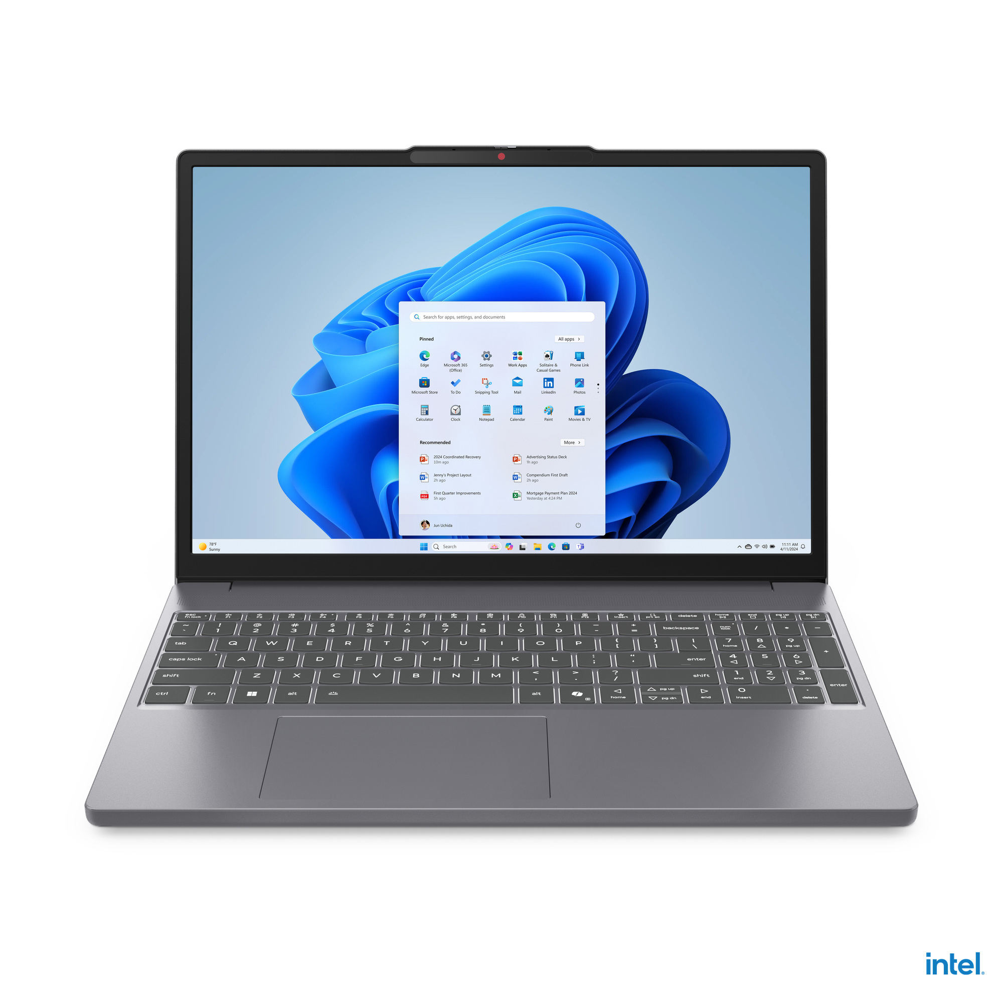 Ноутбук 15.3" Lenovo IdeaPad Slim 3 15IRH10, серый (83K100VEIN)
