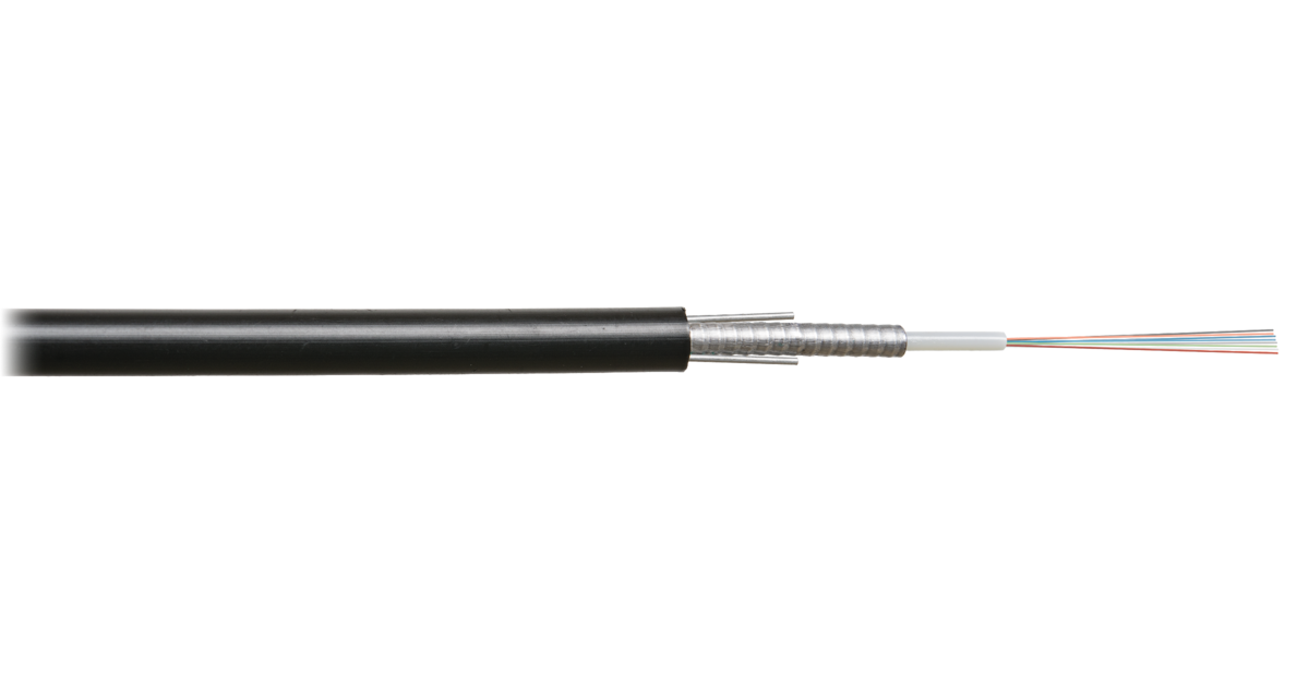 Кабель оптический одномодовый, 8 волокон NIKOLAN, 1 км (NKL-F-008A1T-02B-BK-F002)
