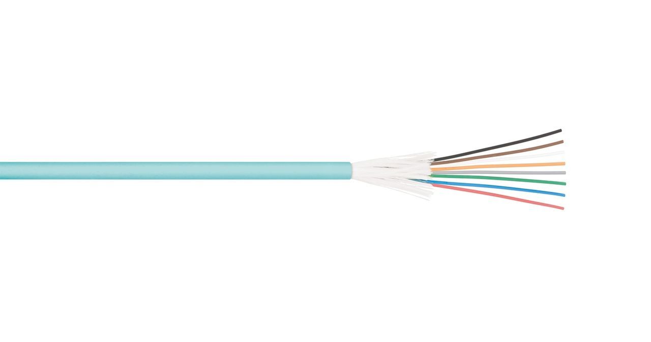 Кабель оптический многомодовый, 8 волокон NIKOMAX, 1 км (NMF-4IS-008M3L-AQ-F001)