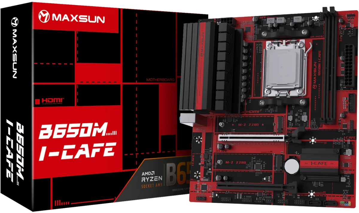 Материнская плата MaxSun B650M I-CAFE, AM5, AMD B650, mATX