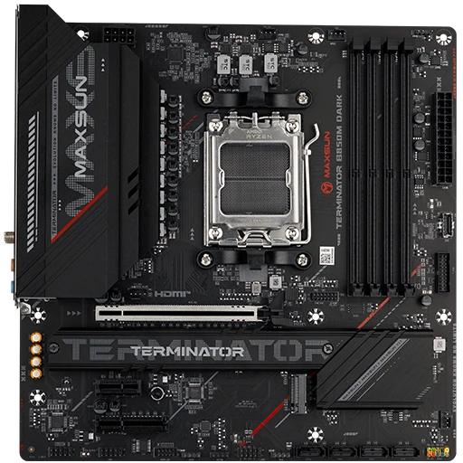 Материнская плата MaxSun Terminator B850M DARK WIFI, AM5, AMD B850, mATX