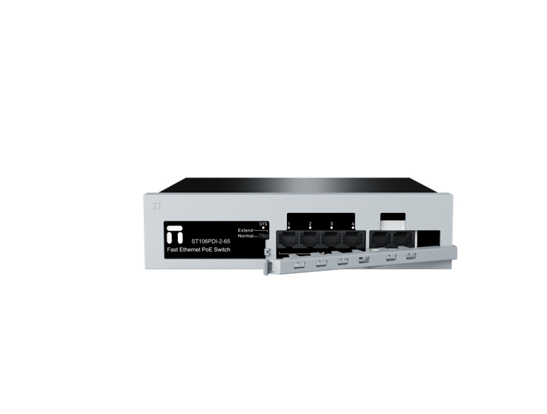 Коммутатор Netis ST106PDI-2-65, 4x100 Мбит/с, SFP/uplink: RJ-45x2 (ST106PDI-2-65)
