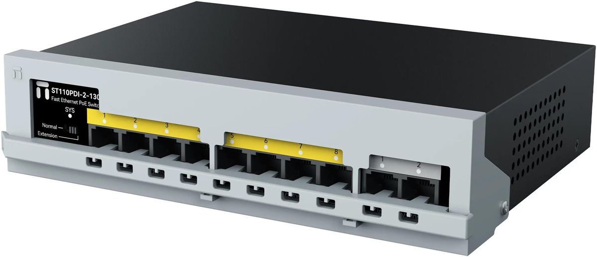 Коммутатор Netis ST110PDI-2-130, 8x100 Мбит/с, SFP/uplink: RJ-45x2 (ST110PDI-2-130)