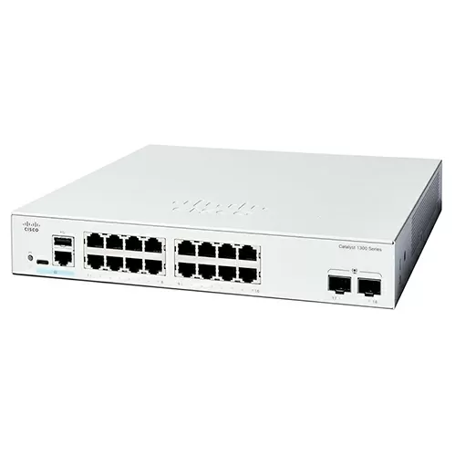 Коммутатор Cisco Catalyst 1300 C1300-16T-2G, 16x1 Гбит/с, SFP/uplink: SFPx2 (C1300-16T-2G)