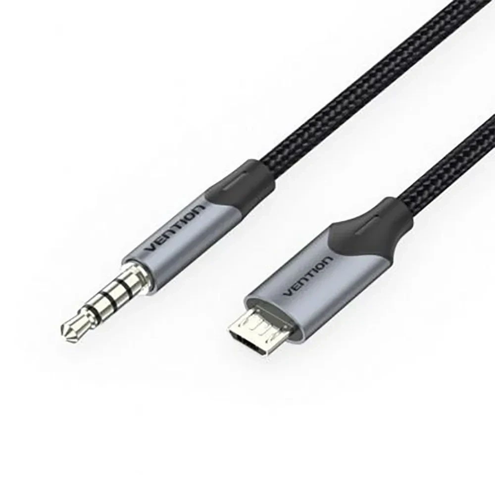 Кабель USB Micro(Bm) Jack 3.5mm(M), 1 м, Vention BDGB