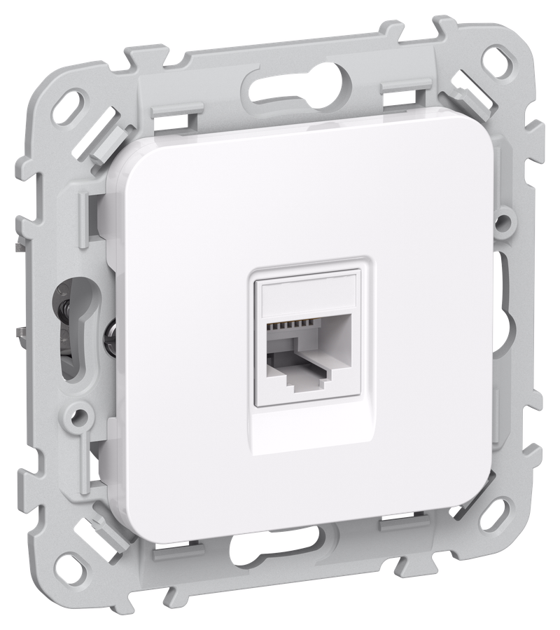 Розетка РК5е-1-0-ФлБ RJ-45 скрытый монтаж, IEK (FI-K12-1-K01)