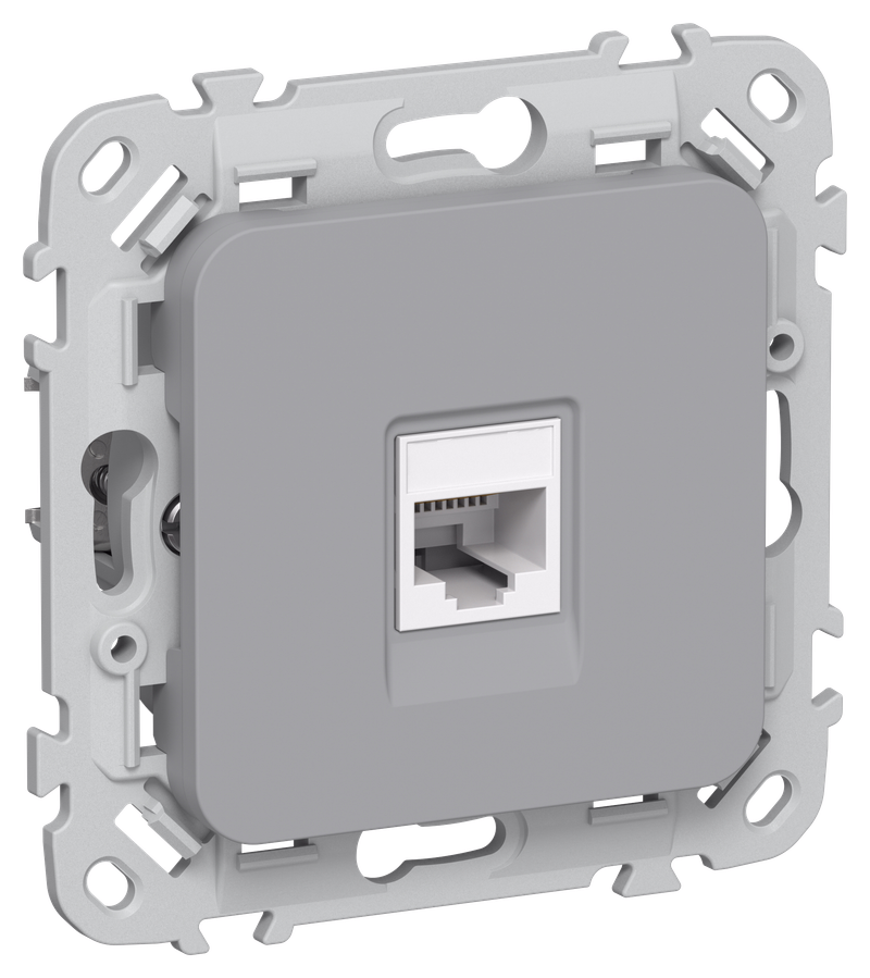 Розетка РК5е-1-0-ФлС RJ-45 скрытый монтаж, IEK (FI-K12-1-K03)