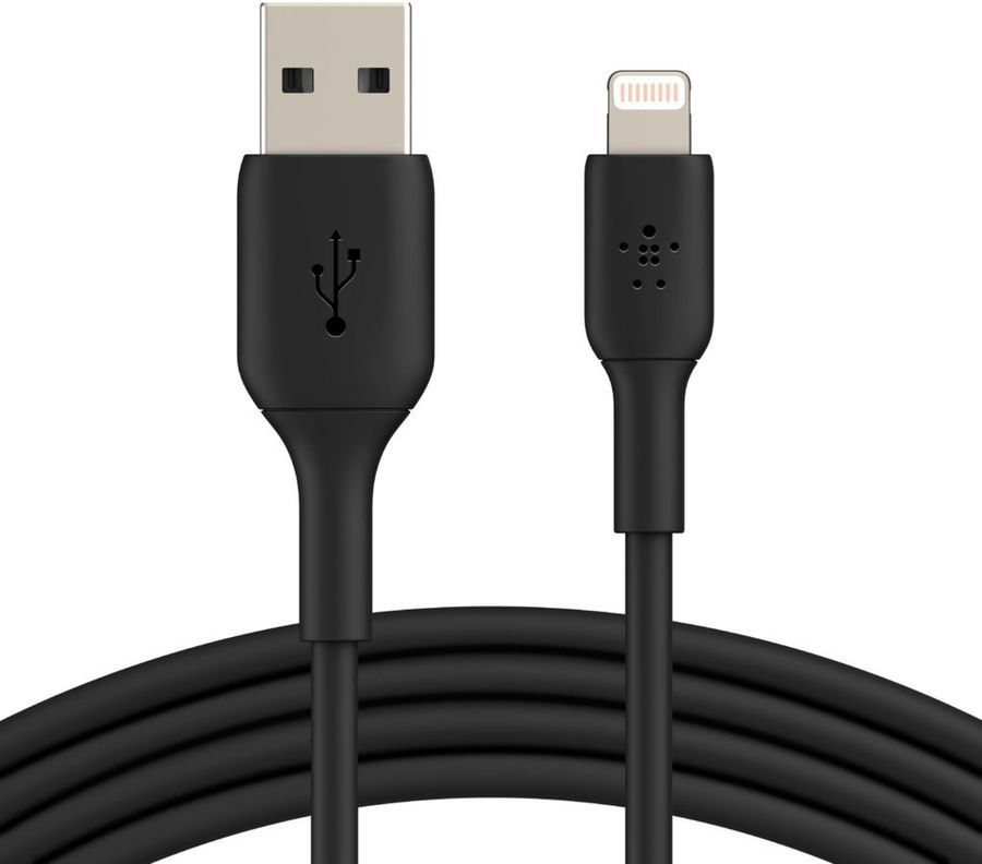 Кабель USB(Am)-Lightning 8-pin(M), 2 м, черный, Belkin BoostCharge CAA001BT2MBK (CAA001BT2MBK)