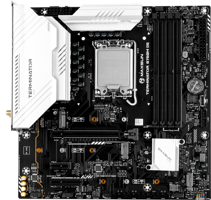 Материнская плата MaxSun Terminator B760M D5 WiFi V2, Socket1700, Intel B760, mATX