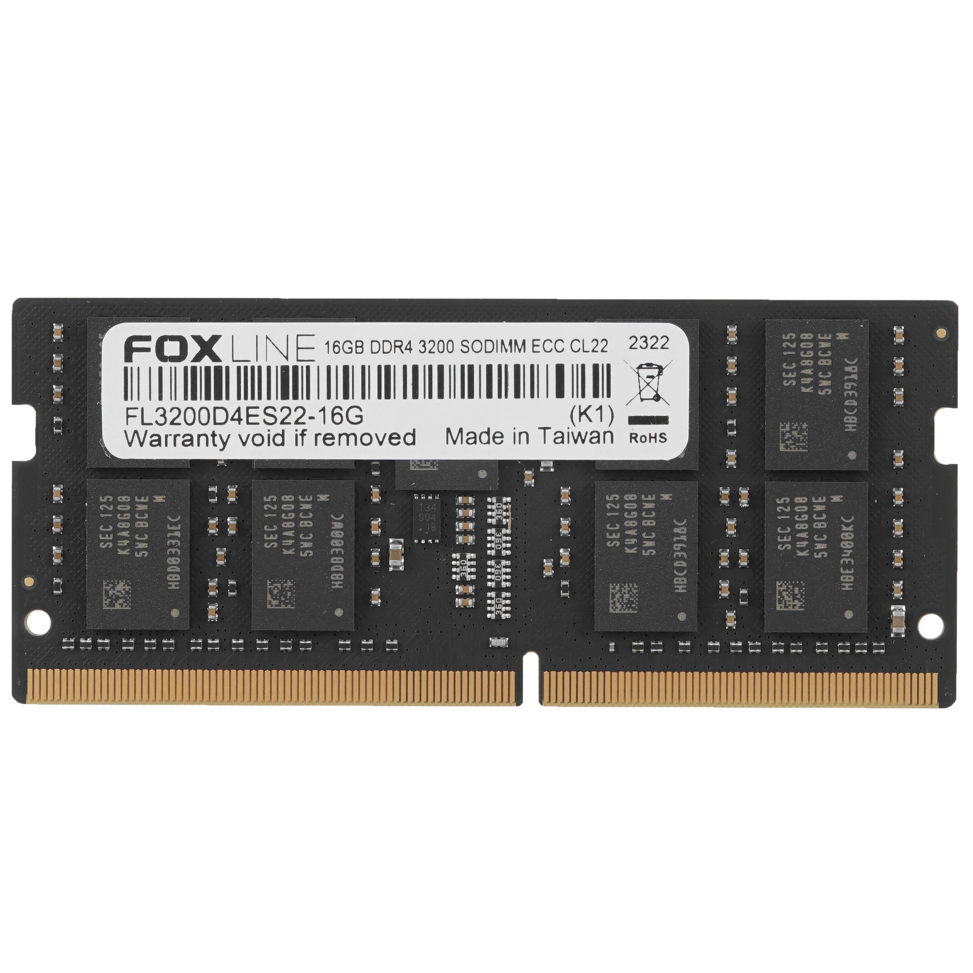 Память DDR4 SODIMM 16Gb Foxline (FL3200D4ES22-16G)