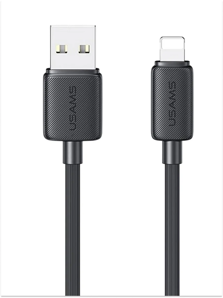 Кабель USB(Am)-Lightning 8-pin(M), 1 м, черный, USAMS US-SJ689 (SJ689USB01)