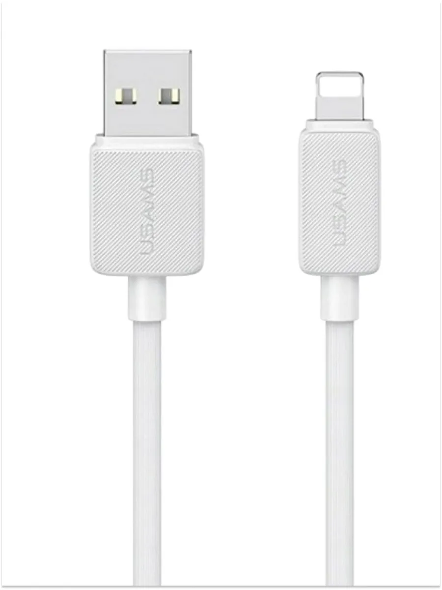 Кабель USB(Am)-Lightning 8-pin(M), 1 м, белый, USAMS US-SJ689 (SJ689USB02)