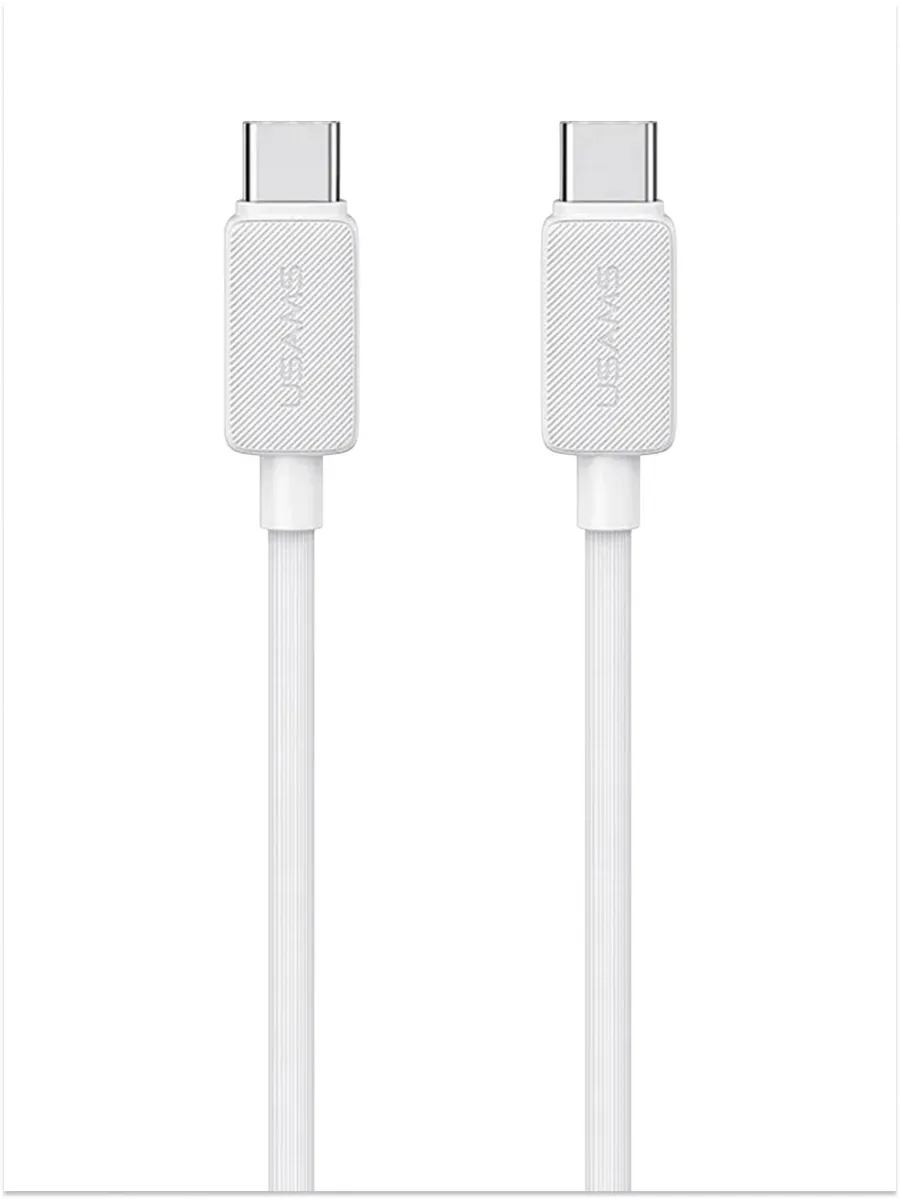 Кабель USB Type-C(M)-USB Type-C(M), 2 м, белый, USAMS US-SJ696 (SJ696USB02)