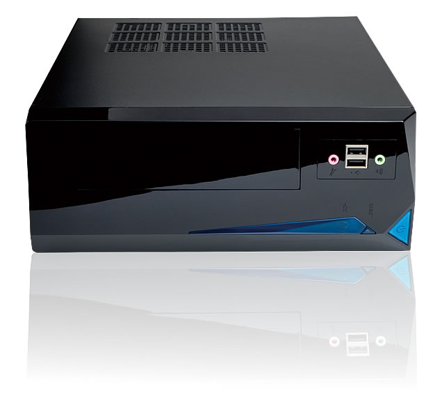 Корпус INWIN BP655, Mini-ITX, Slim-Desktop, черный, 200 Вт б/у, с внутреннего использования, потертости, царапины