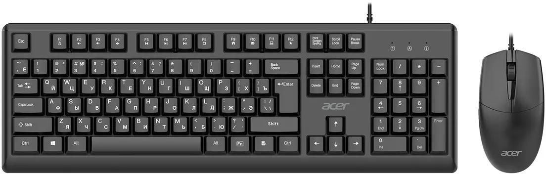 Клавиатура + мышь Acer OCC500, USB, черный (ZL.ACC11.00G)