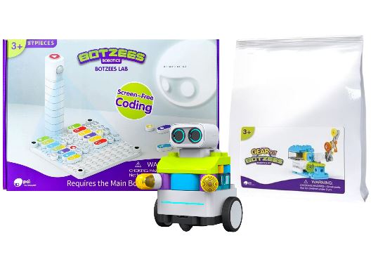 Комплект для дошкольного возраста для обучения основам алгоритмики и робототехники Botzees (83101+B_Lab+B_Gear_Kit)