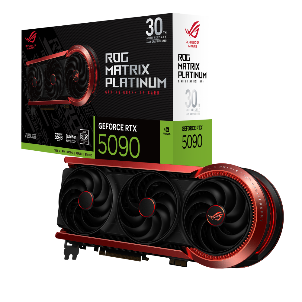 Видеокарта ASUS NVIDIA GeForce RTX 5090 ROG Matrix Platinum 30th Anniversary Edition, 32Gb GDDR7