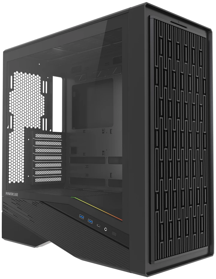 Корпус PowerCase Intro, Midi-Tower, без БП, черный