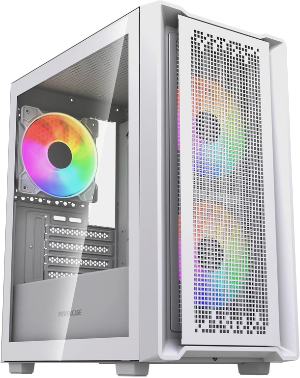 Корпус PowerCase Mistral Micro SM04 ARGB, Mini-Tower, без БП, белый