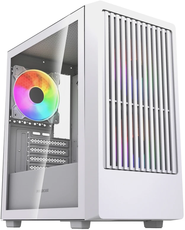 Корпус PowerCase Mistral Micro SM07 ARGB, Mini-Tower, без БП, белый