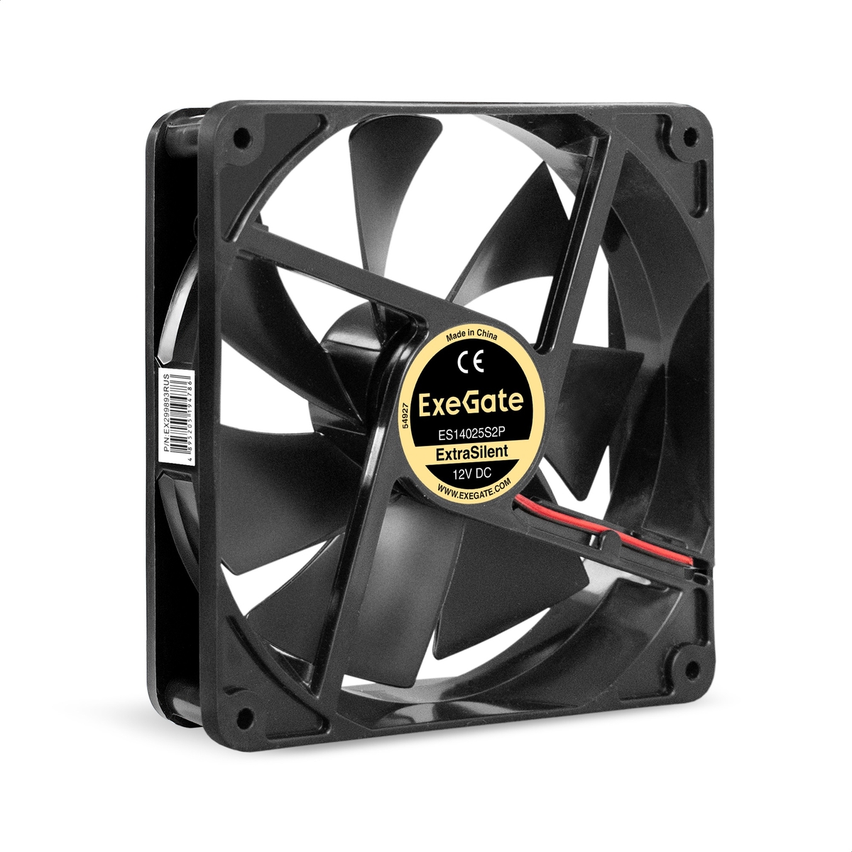 Вентилятор ExeGate ExtraSilent ES14025S2P, 140 мм, 1шт (EX299893RUS)