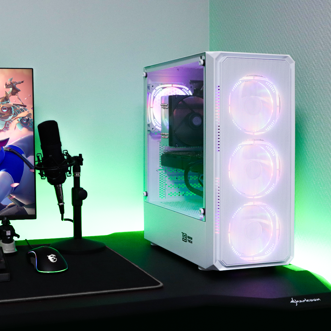 Системный блок BaseTech Gaming MP04, Intel Xeon E5 2650v2 2.6 ГГц, Intel B75, 32Gb RAM, 512Gb SSD, AMD Radeon RX 580 8Gb, W10Pro, белый (MP04-X2650v2-32-512-RX580-W-W10PRO)НЕ ПРОДАВАТЬ ВНУТРИ СЕТИ! ТОВАР ТОЛЬКО ДЛЯ ПРОДАЖ НА МАРКЕТПЛЕЙСАХ! б/у, мелкие следы эксплуатации, полный комплект