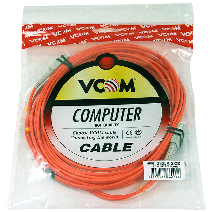 

Патч-корд оптический Vcom SC-SC, UPC, MM (многомодовый), Duplex, 5m (VDU202-5M), Оранжевый, VDU202-5M