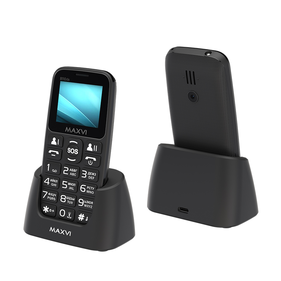 Мобильный телефон MAXVI B110ds черный