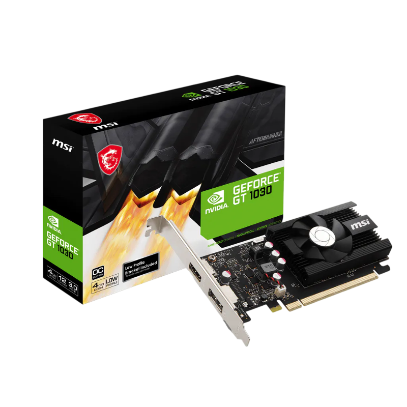 Видеокарта MSI NVIDIA GeForce GT 1030 4GD4 OC, 4Gb DDR4