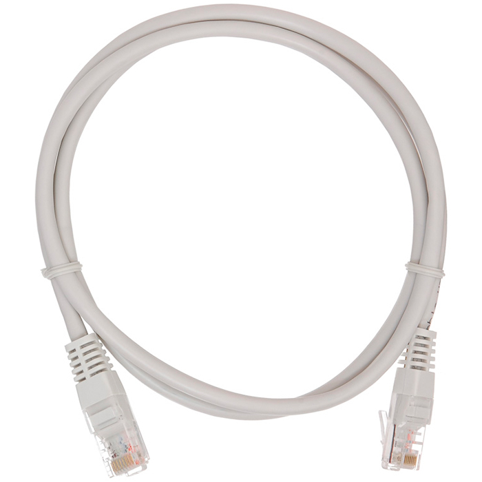 Патч-корд NETLAN UTP, кат.5e, 0.5 м, RJ45-RJ45, серый 10 шт