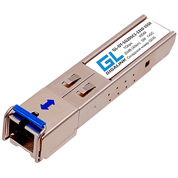 

Модуль SFP Nikomax (Gigalink), 40 км, SC, Tx:1310 нм, Rx:1550 нм, 1.25 Гбит/с, SM, одинарный, WDM, DDM (GL-OT-SG20SC1-1310-1550), Серебристый