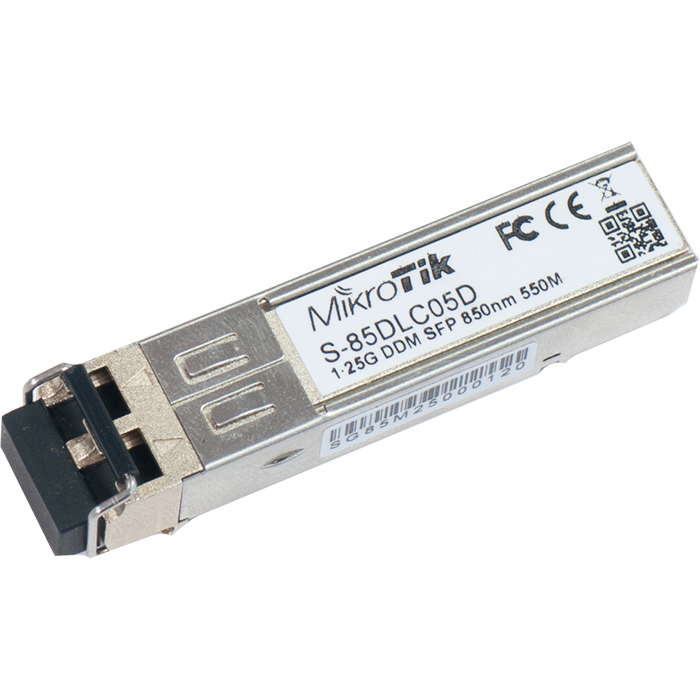 

Модуль SFP Mikrotik S-85DLC05D, 550 м, LC, Tx:850 нм, Rx:850 нм, 1.25 Гбит/с, MM, двойной, DDM (S-85DLC05D), Серебристый, S-85DLC05D