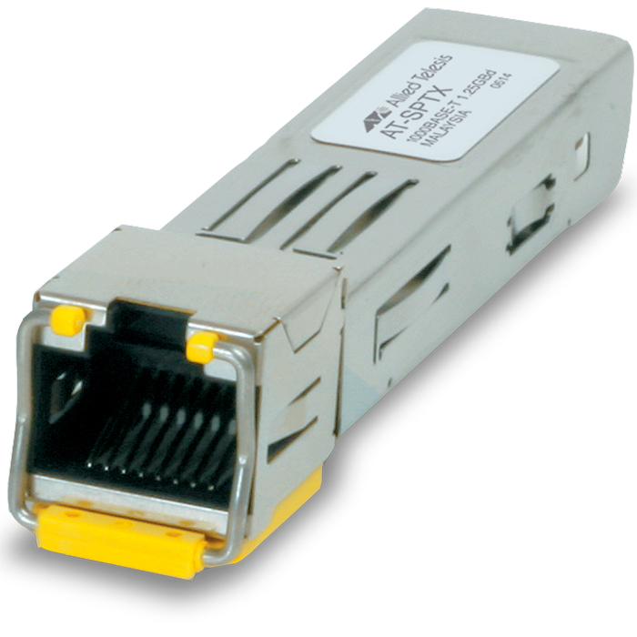 

Модуль SFP Allied Telesis SPTX, 100m, RJ-45, 1 Гбит/с, MM (AT-SPTX), Серебристый, SPTX