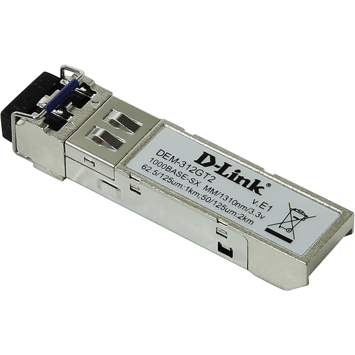 

Модуль mini-GBIC D-Link DEM-312GT2, 2 км, LC, Tx:1310 нм, Rx:1310 нм, 1 Гбит/с, MM (DEM-312GT2), Серебристый, DEM-312GT2