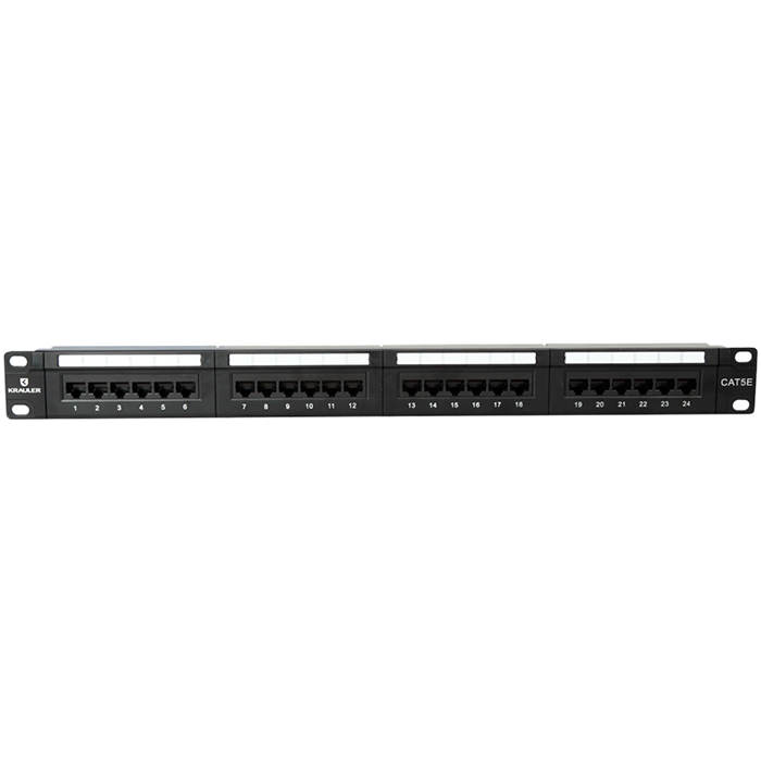 

Патч-панель в шкаф 19" 1U, порты: 24 x RJ-45 кат. 5e, черный, KRA-PB19-UN-5e-124, KRAULER (KRA-PB19-UN-5e-124), KRA-PB19-UN-5e-124