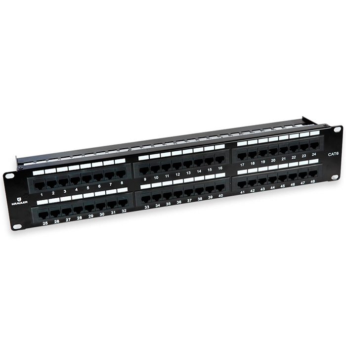 

Патч-панель в шкаф 19" 2U, порты: 48 x RJ-45 кат. 6, черный, KRA-PB19-UN-6-248, KRAULER (KRA-PB19-UN-6-248), KRA-PB19-UN-6-248