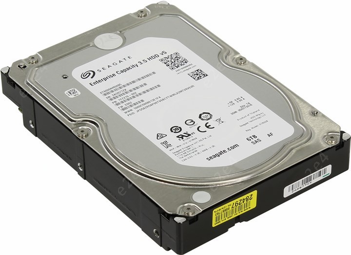 Жесткий диск (HDD) Seagate 6Tb Exos 7E8, 3.5", 7.2K, 256Mb, 512e, SAS 12Gb/s RECERTIFIED (ST6000NM0095) б/у, следы монтажа, наработка 3 дня