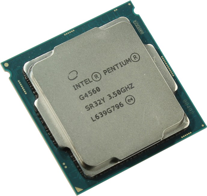 Процессор Intel Pentium-G4560 Kaby Lake, 2C/4T, 3500MHz 3Mb TDP-54 Вт Socket1151 tray (OEM) (обращаем внимание, что данный процессор не совместим с чипсетами 3xx серии) (CM8067702867064SR32Y) б/у, с внутренней эксплуатации, следы установки