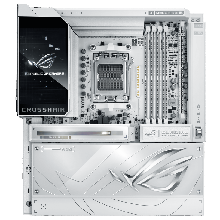 Материнская плата ASUS ROG CROSSHAIR X870E GLACIAL, AM5, AMD X870E, ATX
