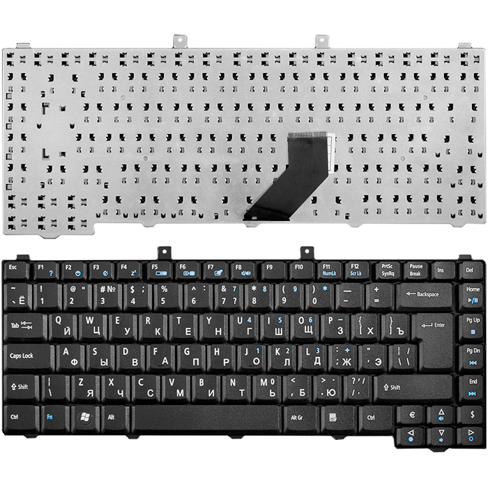 

Клавиатура для ноутбука Acer Aspire 3100 3650 3690 5100 5110 5610 5630 5650 5680 9110 Series. черный (TOP-81077), TOP-81077