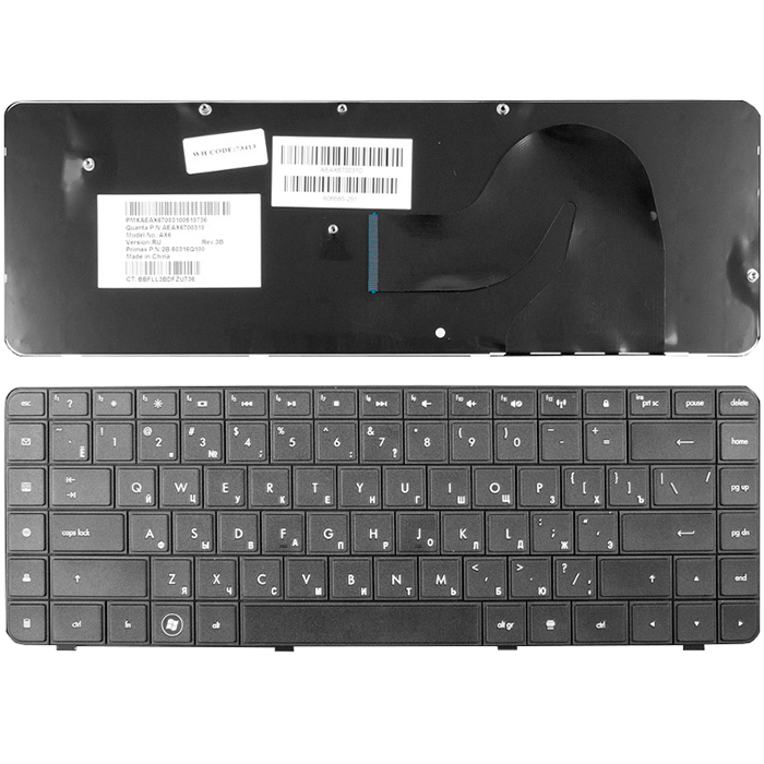 

Клавиатура для ноутбука HP Compaq Presario CQ62 G62 CQ62-200 CQ62-300 G56 CQ56 G62 Series. черный (TOP-73413), TOP-73413