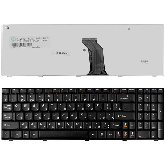 

Клавиатура для ноутбука Lenovo G560 G560A G560E G565 G565A Series. черный (TOP-85018), TOP-85018