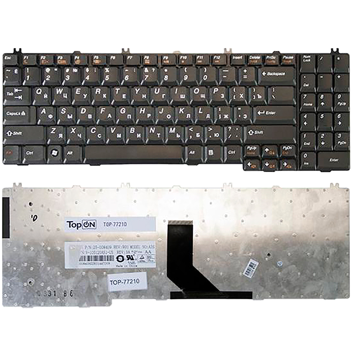 

Клавиатура для ноутбука Lenovo IdeaPad G550 G550A G555 B550 B560 V560 Series. черный (TOP-77210), TOP-77210