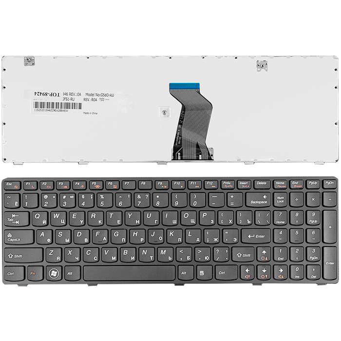 

Клавиатура для ноутбука Lenovo Ideapad G580 G580A G585 G585A G780 Z580 Series. черный (TOP-89424), TOP-89424