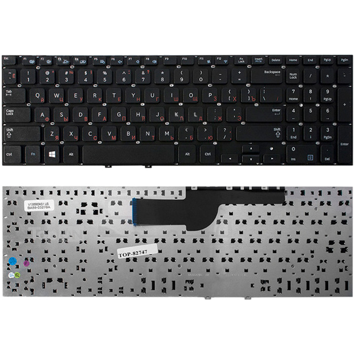 

Клавиатура для ноутбука Samsung NP350V5C NP355E5C NP355E5X NP355V5C NP355V5X NP550P5C Series. черный (TOP-82747), TOP-82747