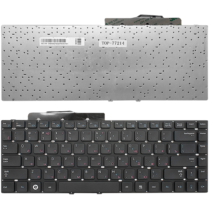 

Клавиатура для ноутбука Samsung Q430 QX410 SF410 Series. черный (TOP-77214), TOP-77214