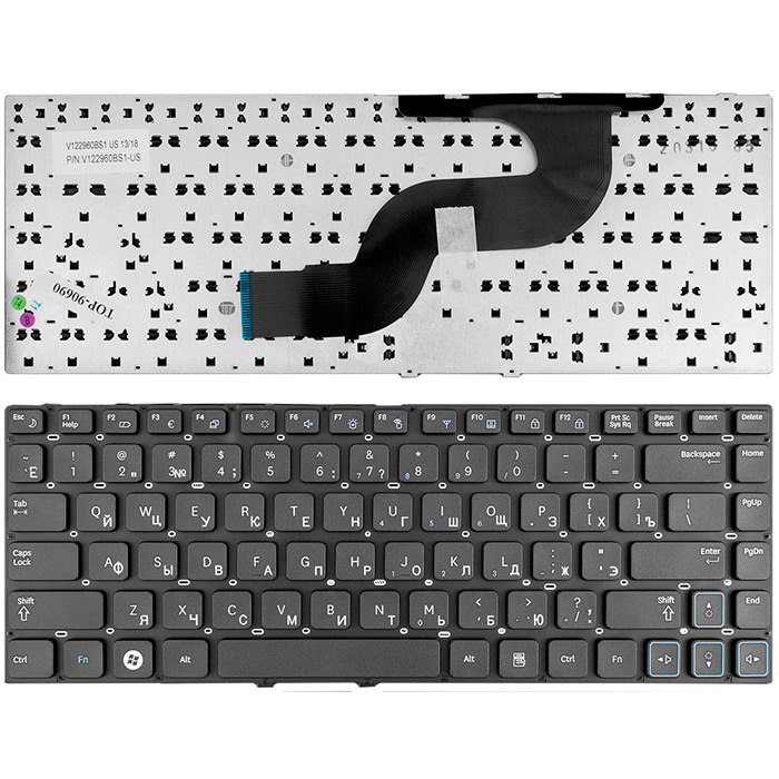 

Клавиатура для ноутбука Samsung RC410 RC411 RC412 Series. черный (TOP-90690), TOP-90690