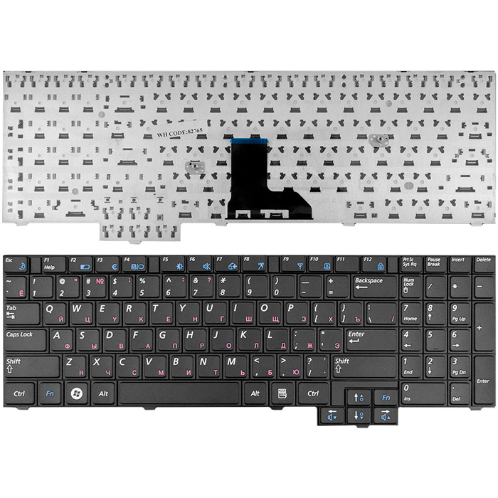 

Клавиатура для ноутбука Samsung R519 R523 R525 R528 R530 R538 R540 P580 R610 R618 R620 Series. черный (TOP-82765), TOP-82765
