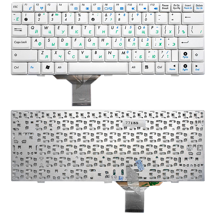 

Клавиатура для ноутбука Asus Eee PC 1000 1000H 1000HA 1000HC 1000HD 1000HE Series White (TOP-77188), Белый, TOP-77188